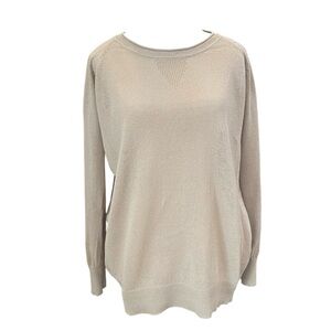 Cotton linen blend light knit beach vibe sweater by Aritzia Community EUC size M